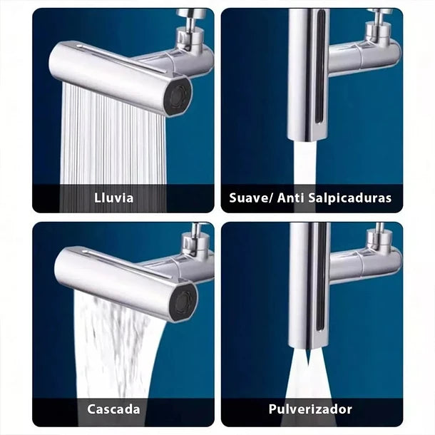 Grifo Giratorio 360° Multifuncional Universal. ✔️Ahorro de agua ✔️Flexibilidad ✔️Alcance total.