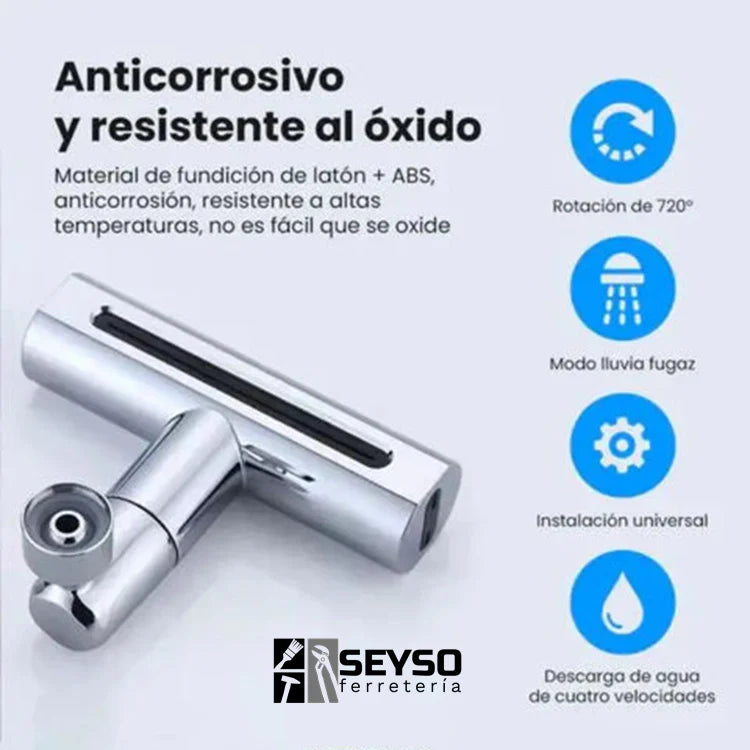 Grifo Giratorio 360° Multifuncional Universal. ✔️Ahorro de agua ✔️Flexibilidad ✔️Alcance total.