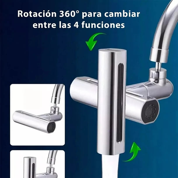 Grifo Giratorio 360° Multifuncional Universal. ✔️Ahorro de agua ✔️Flexibilidad ✔️Alcance total.
