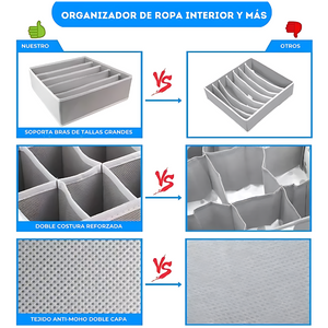 Luxe Harmony®️ Kit de 4 Organizadores de Ropa Interior Premium