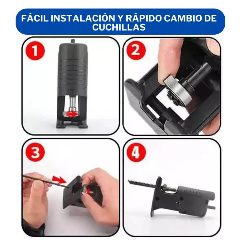 Drill Master ®️ ¡Transforma tu taladro en una sierra potente!