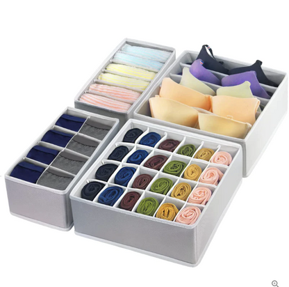 Luxe Harmony®️ Kit de 4 Organizadores de Ropa Interior Premium
